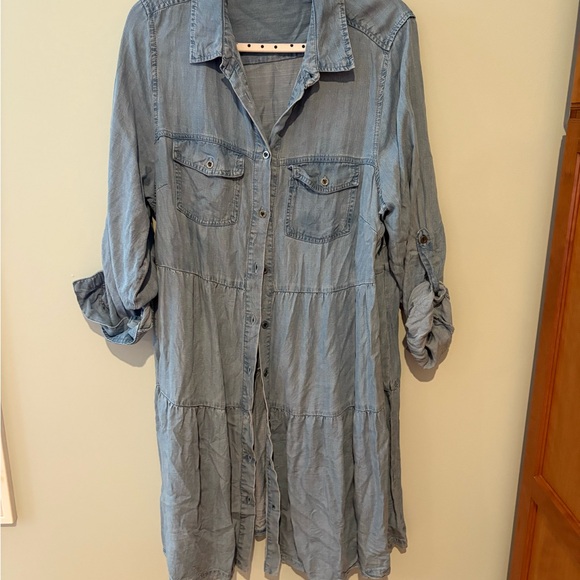 Velvet Heart Light Blue Chambray Dress - Picture 1 of 2